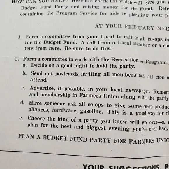 1951 Farmers Union Action Letter February Lincoln Gettysburg Address Edison - Picture 9 of 12